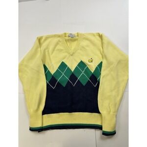 Vintage Slazenger Augusta National Golf Shop Masters Argyle Sweater Mens Large